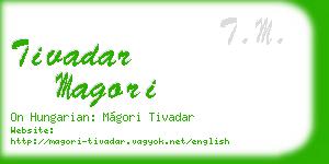 tivadar magori business card